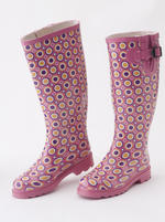 View Item Spotty Print Wellington Boots (Pink/Orange/Purple)